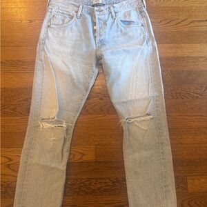 Citizens Of Humanity Light Blue Distressed Boyfriend Jeans